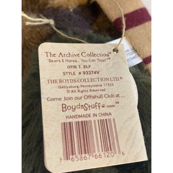 Boyds Otis T Elf Bear ornament - Picture 6 of 12